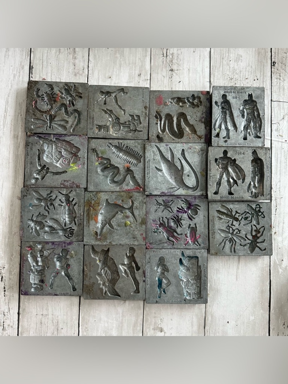 VINTAGE PREOWNED TOYMAX MATTEL METAL CREEPY CRAWLER 90’s MOLD CASTS PLAYERS